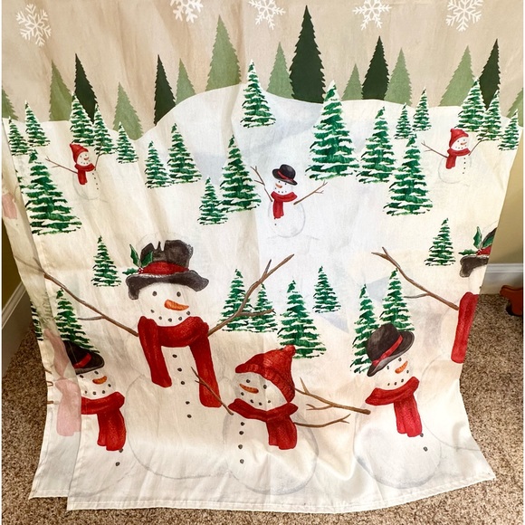🎄NWOT Holiday Snowman Polyester Shower Curtain by St. Nicholas Square - Picture 4 of 7